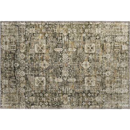 Premium Machine Washable Mayfield  Coffee 1'8" x 2'6" Rug