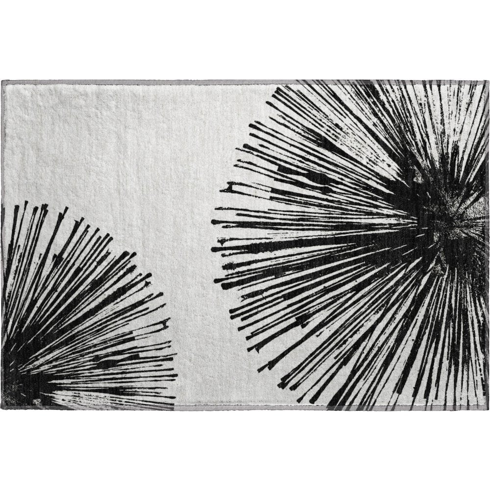 Premium Machine Washable Mayfield  Black 1'8" x 2'6" Rug