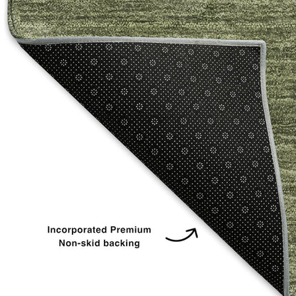 Premium Machine Washable Mayfield  Olive 1'8" x 2'6" Rug