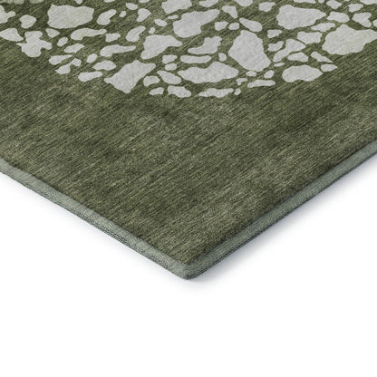Premium Machine Washable Mayfield  Olive 1'8" x 2'6" Rug
