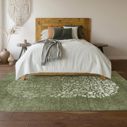 Premium Machine Washable Mayfield  Olive 2'6" x 3'10" Rug