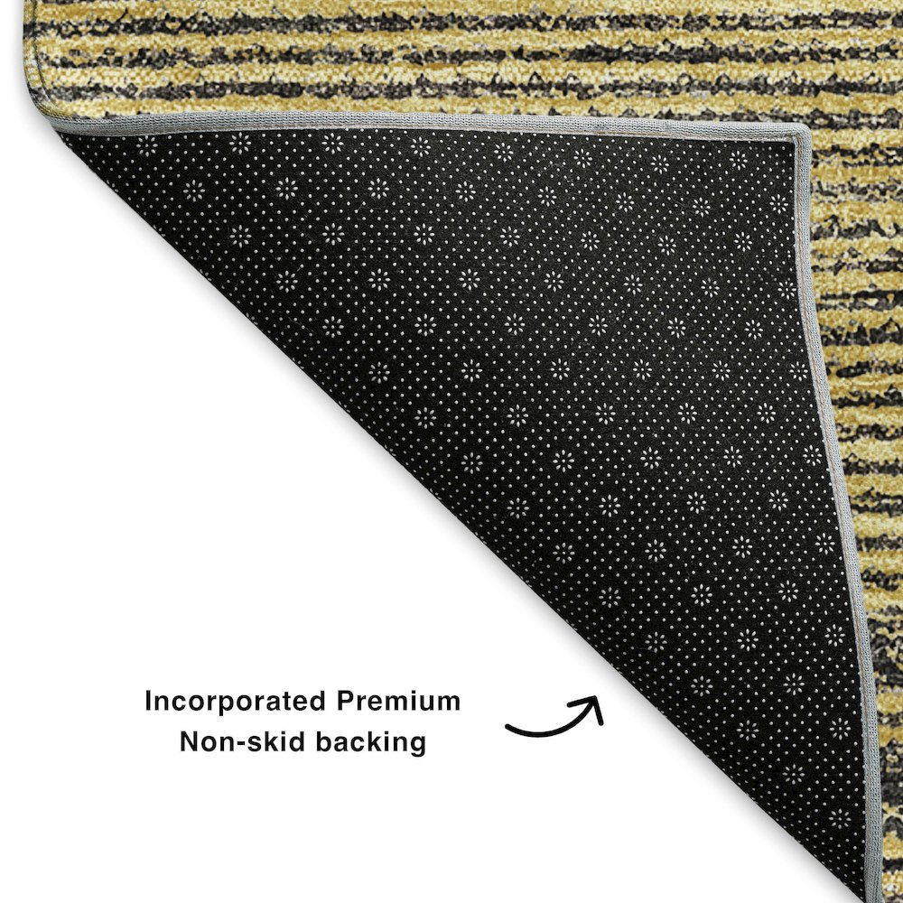 Premium Machine Washable Mayfield  Graphite 1'8" x 2'6" Rug