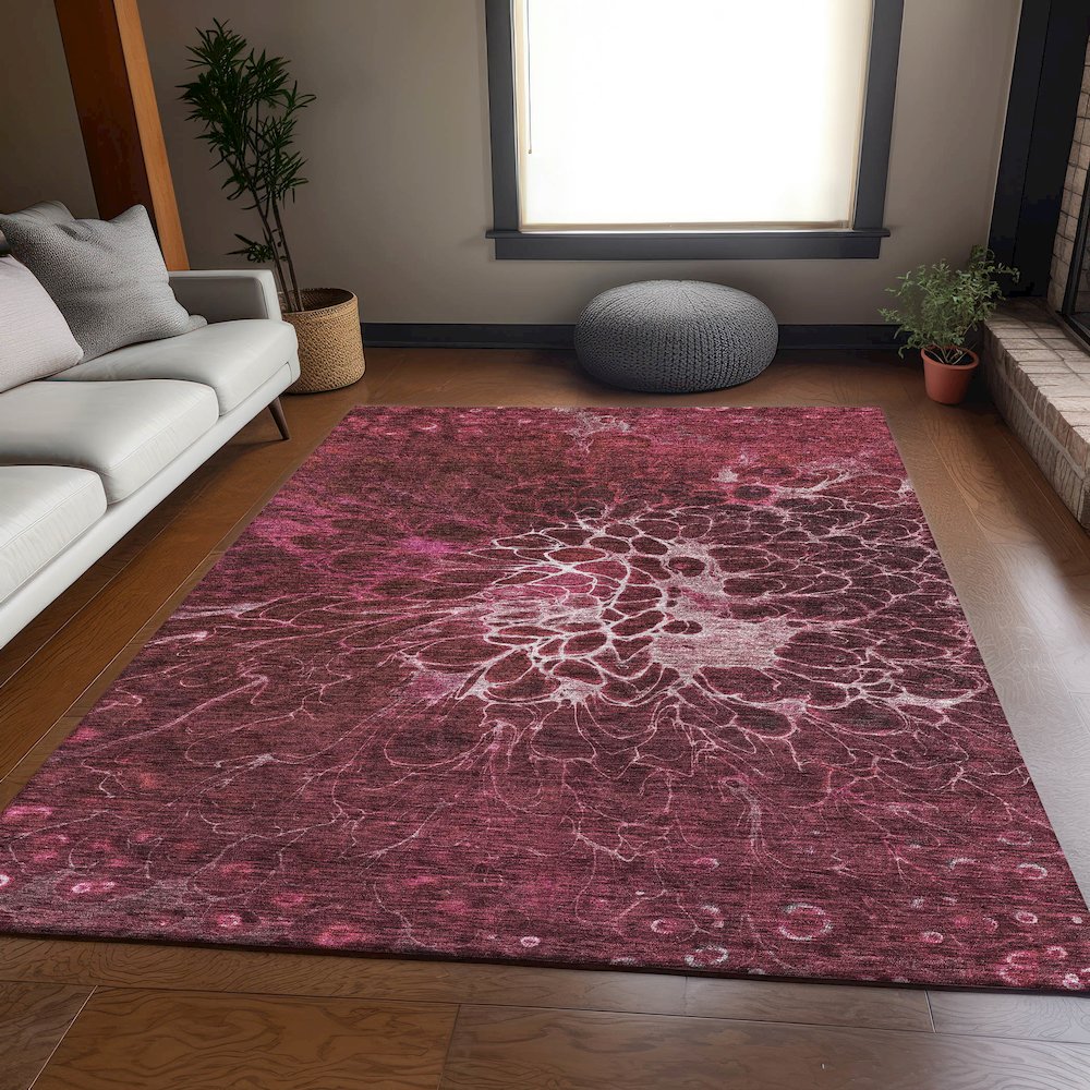 Premium Machine Washable Mayfield AMF652 Merlot 2'6" x 3'10" Rug