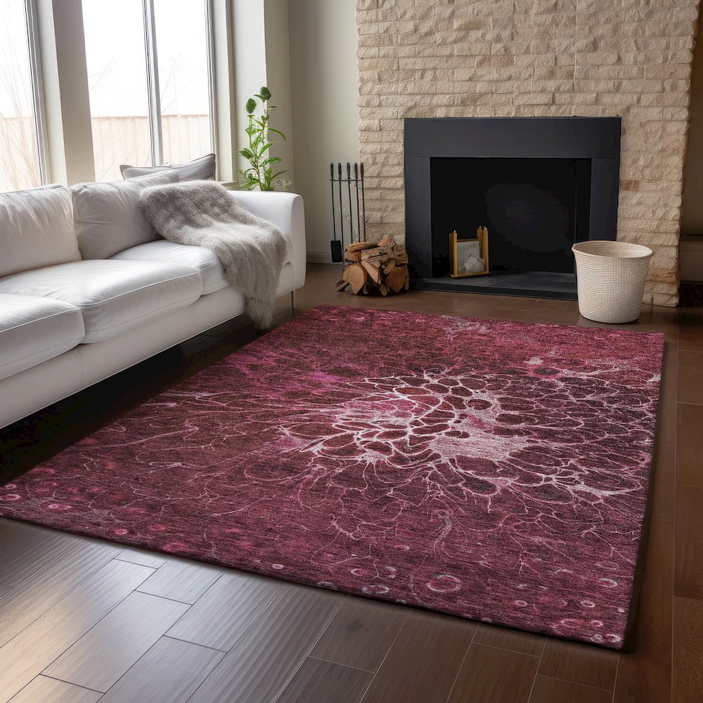 Premium Machine Washable Mayfield AMF652 Merlot 2'6" x 3'10" Rug