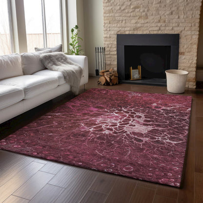 Premium Machine Washable Mayfield AMF652 Merlot 2'6" x 3'10" Rug