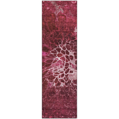 Premium Machine Washable Mayfield AMF652 Merlot 2'3" x 7'6" Runner Rug