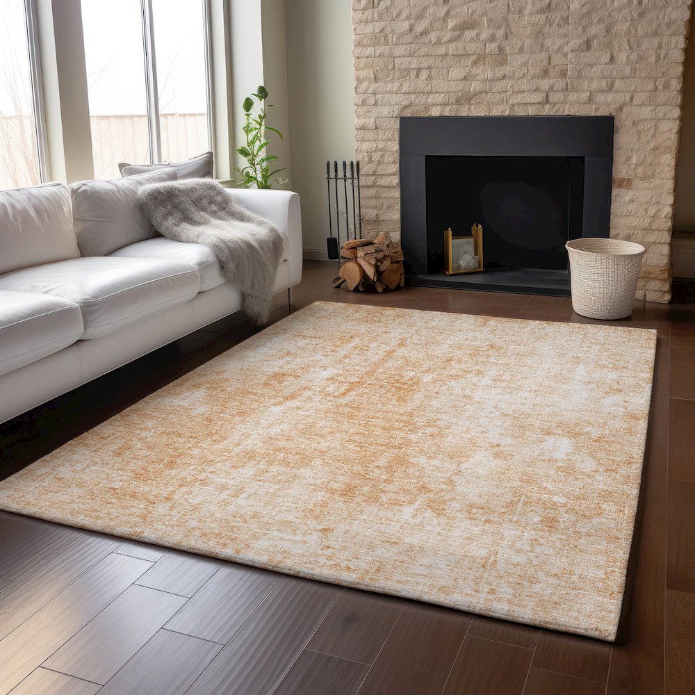 Premium Machine Washable Mayfield AMF656 Terracotta 2'6" x 3'10" Rug