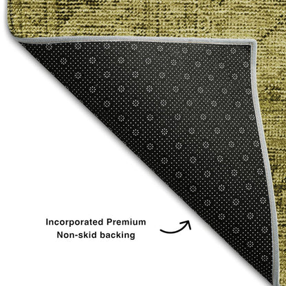 Premium Machine Washable Mayfield AMF658 Gold 1'8" x 2'6" Rug