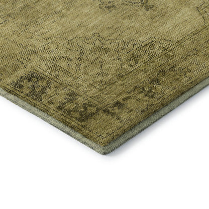 Premium Machine Washable Mayfield AMF658 Gold 1'8" x 2'6" Rug