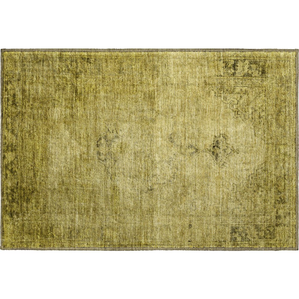 Premium Machine Washable Mayfield AMF658 Gold 1'8" x 2'6" Rug