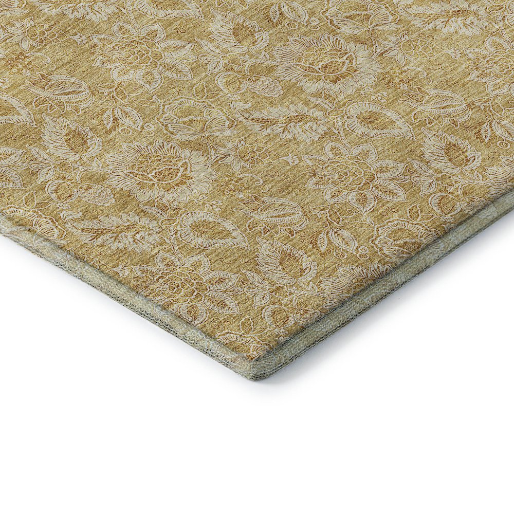 Premium Machine Washable Mayfield AMF661 Gold 1'8" x 2'6" Rug