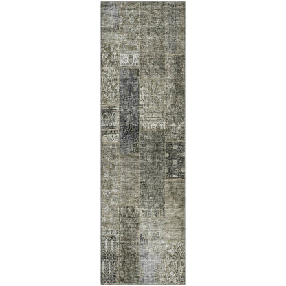 Premium Machine Washable Mayfield AMF669 Taupe 2'3" x 7'6" Runner Rug