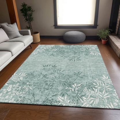 Premium Machine Washable Mayfield AMF673 Sage 2'6" x 3'10" Rug