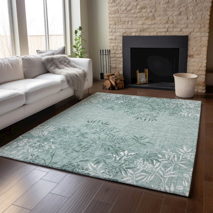 Premium Machine Washable Mayfield AMF673 Sage 2'6" x 3'10" Rug