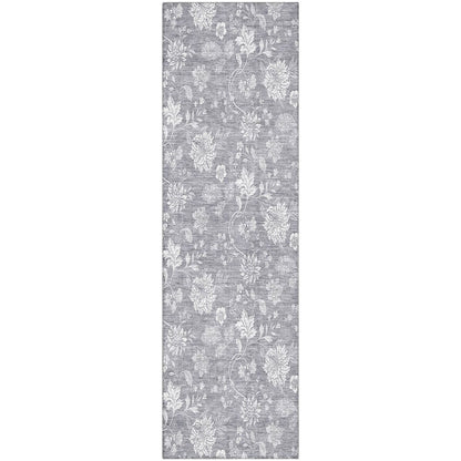 Premium Machine Washable Mayfield AMF681 Gray 2'3" x 7'6" Runner Rug