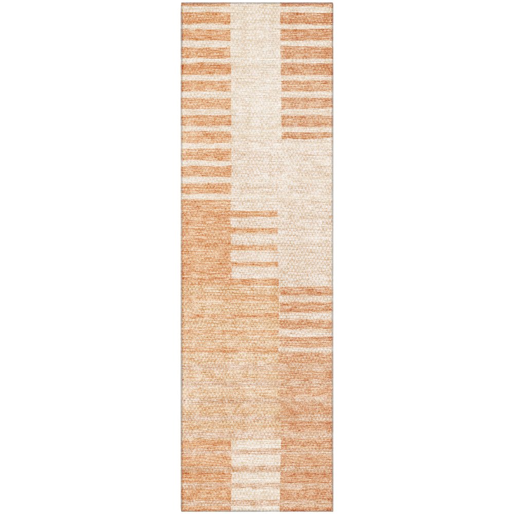 Premium Machine Washable Mayfield AMF686 Salmon 2'3" x 7'6" Runner Rug