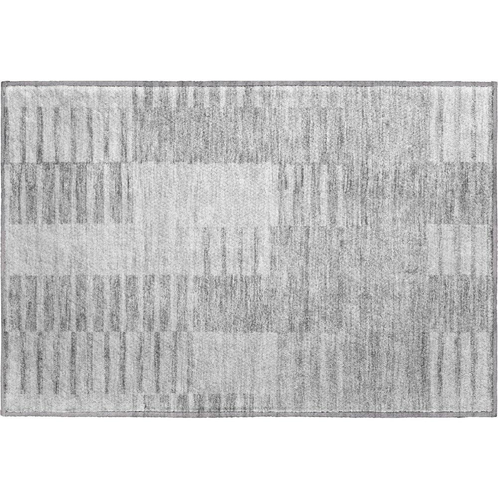 Premium Machine Washable Mayfield AMF686 Silver 1'8" x 2'6" Rug