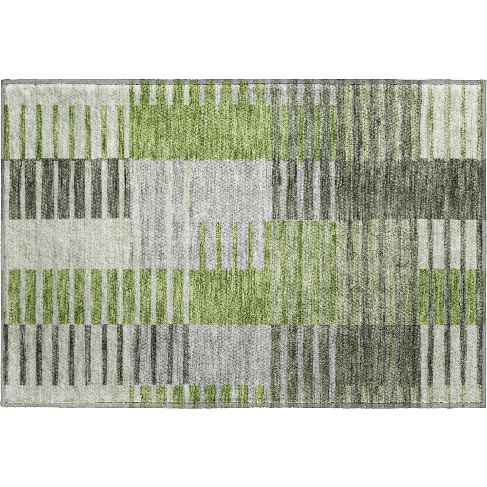 Premium Machine Washable Mayfield AMF687 Green 1'8" x 2'6" Rug
