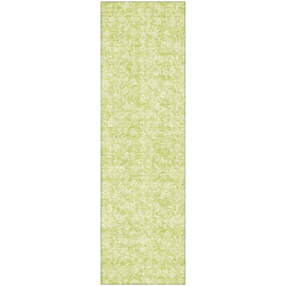 Premium Machine Washable Mayfield AMF691 Aloe 2'3" x 7'6" Runner Rug