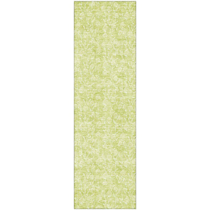 Premium Machine Washable Mayfield AMF691 Aloe 2'3" x 7'6" Runner Rug