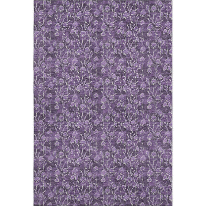 Premium Machine Washable Mayfield AMF692 Purple 2'6" x 3'10" Rug