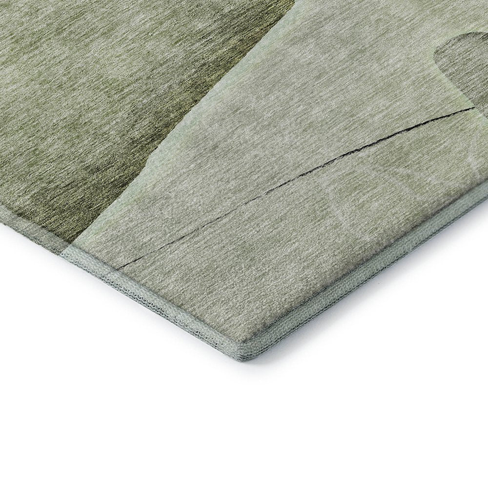 Premium Machine Washable Mayfield AMF700 Aloe 1'8" x 2'6" Rug
