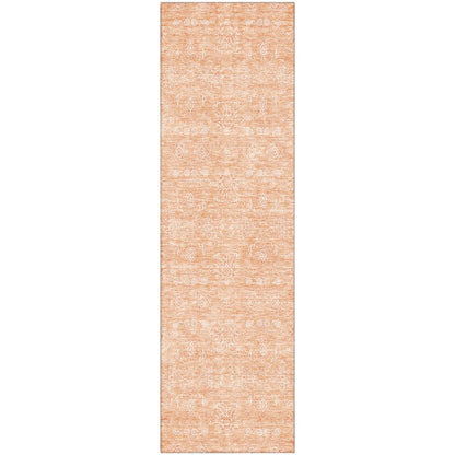 Premium Machine Washable Mayfield AMF703 Peach 2'3" x 7'6" Runner Rug