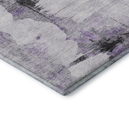 Premium Machine Washable Mayfield AMF710 Purple 1'8" x 2'6" Rug