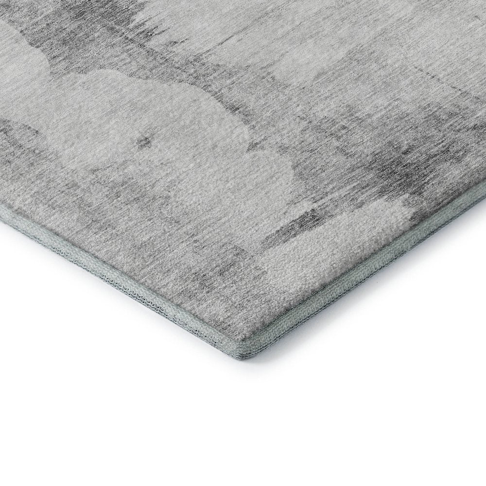 Premium Machine Washable Mayfield AMF710 Silver 1'8" x 2'6" Rug