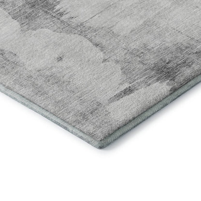 Premium Machine Washable Mayfield AMF710 Silver 1'8" x 2'6" Rug