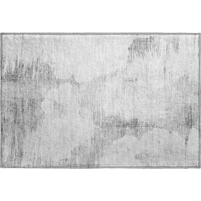 Premium Machine Washable Mayfield AMF710 Silver 1'8" x 2'6" Rug