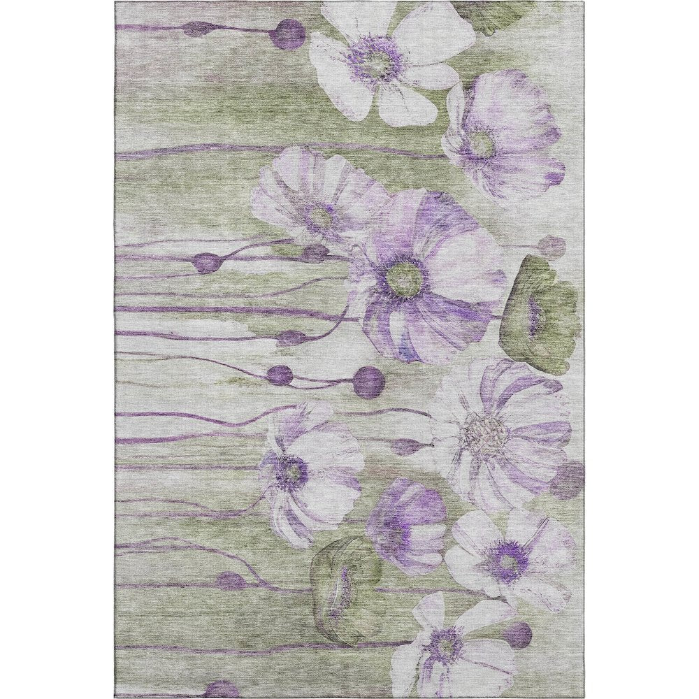 Premium Machine Washable Mayfield AMF712 Purple 2'6" x 3'10" Rug