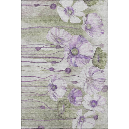 Premium Machine Washable Mayfield AMF712 Purple 2'6" x 3'10" Rug