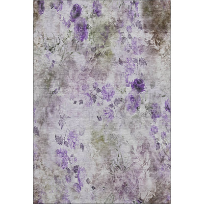 Premium Machine Washable Mayfield AMF724 Purple 2'6" x 3'10" Rug