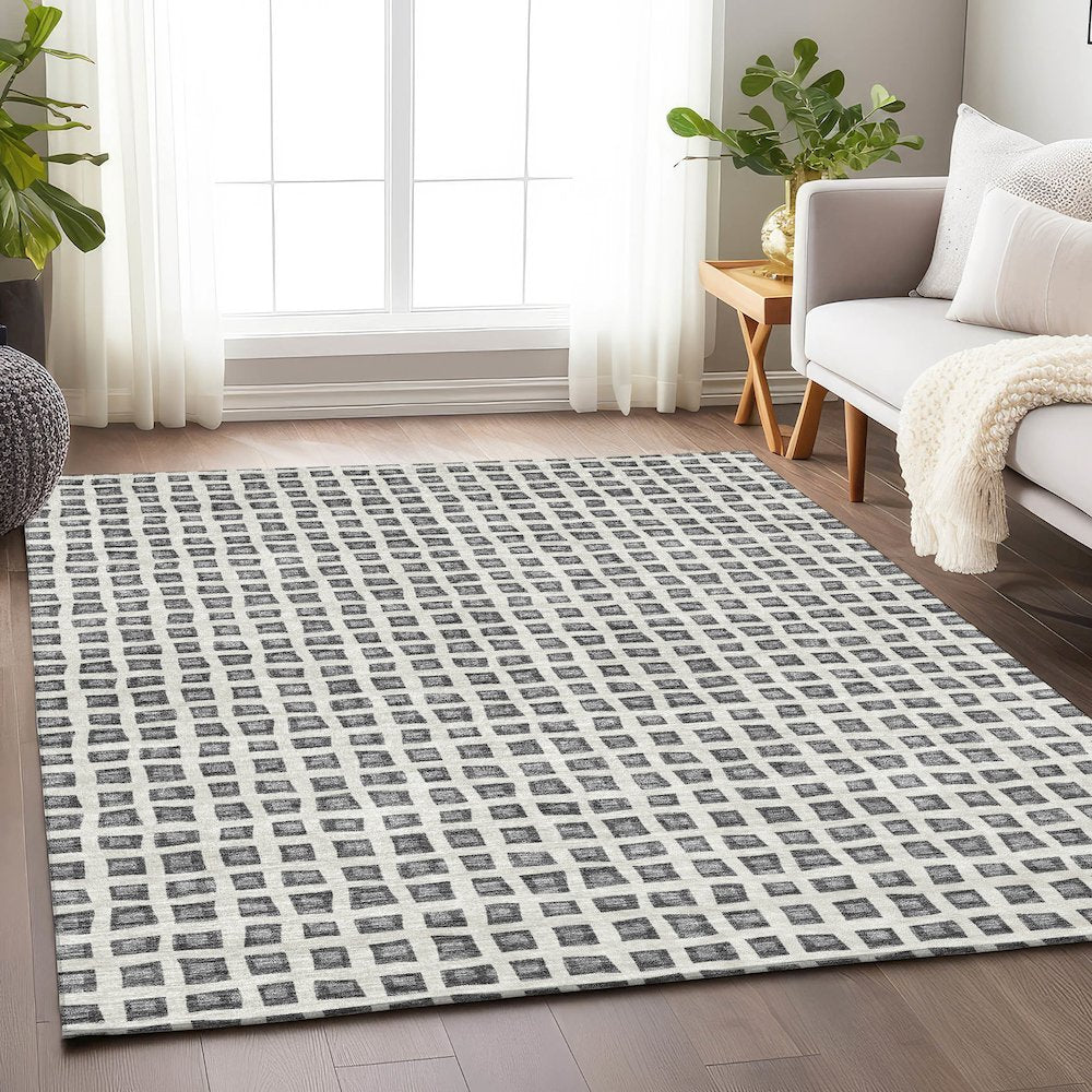 Premium Machine Washable Mayfield AMF727 Gray 2'6" x 3'10" Rug