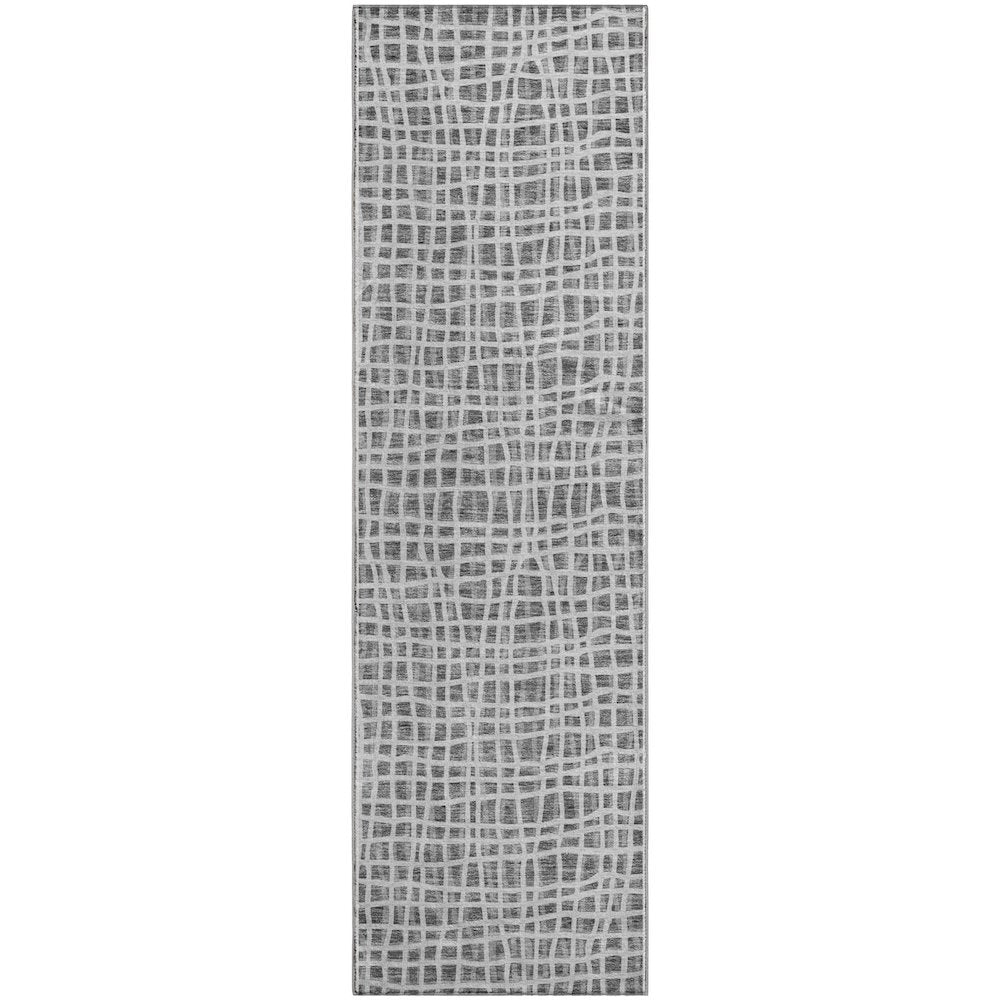 Premium Machine Washable Mayfield AMF729 Gray 2'3" x 7'6" Runner Rug
