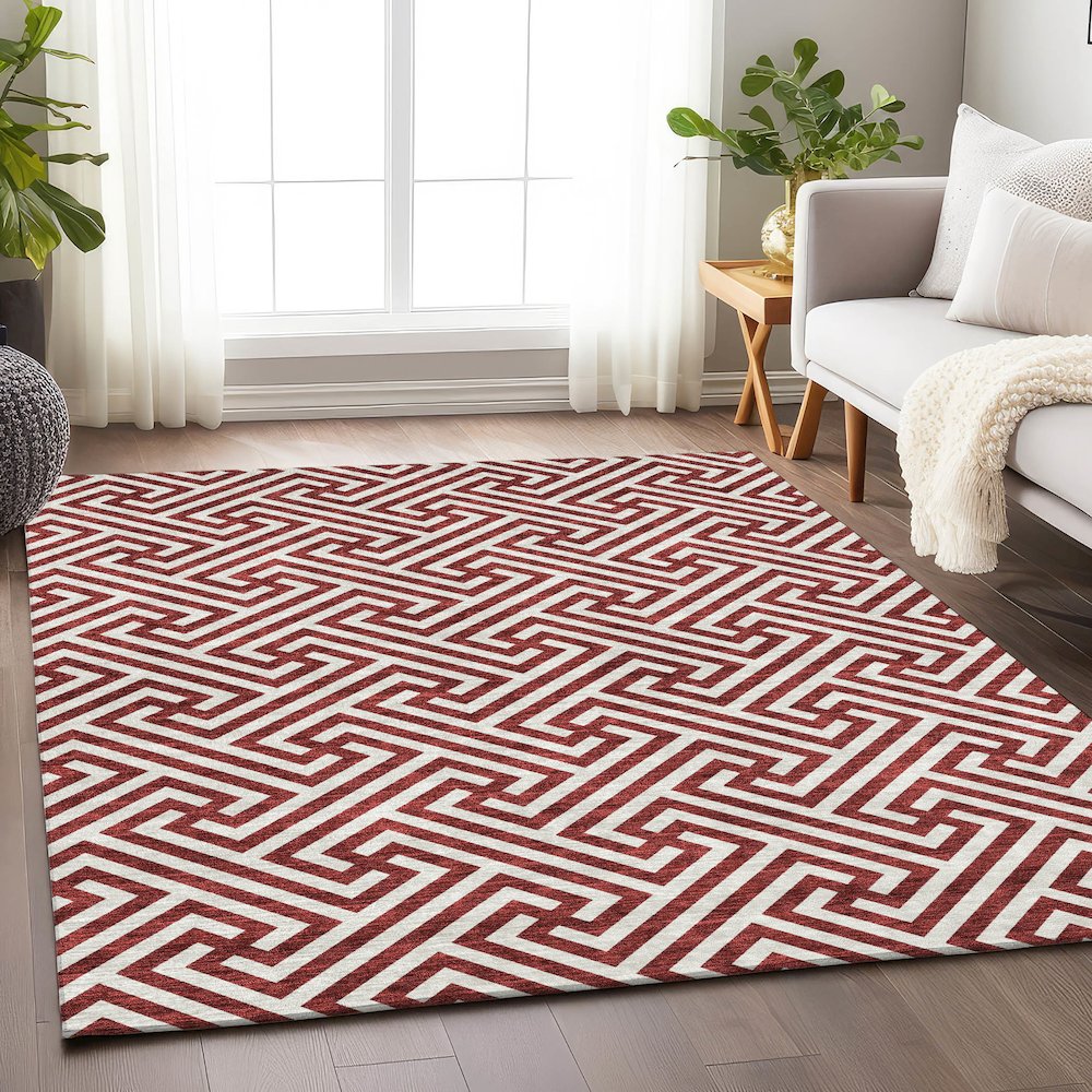 Premium Machine Washable Mayfield AMF731 Merlot 2'6" x 3'10" Rug