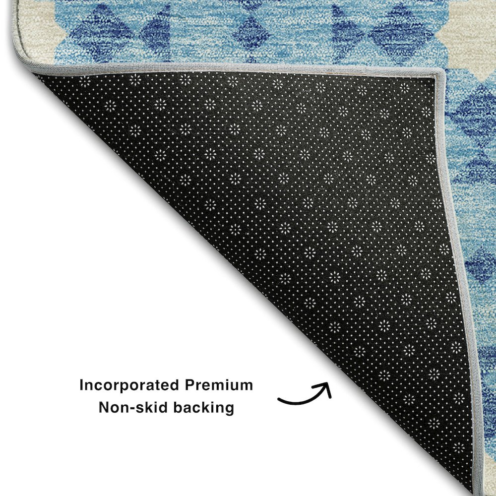 Premium Machine Washable Mayfield AMF734 Denim 1'8" x 2'6" Rug