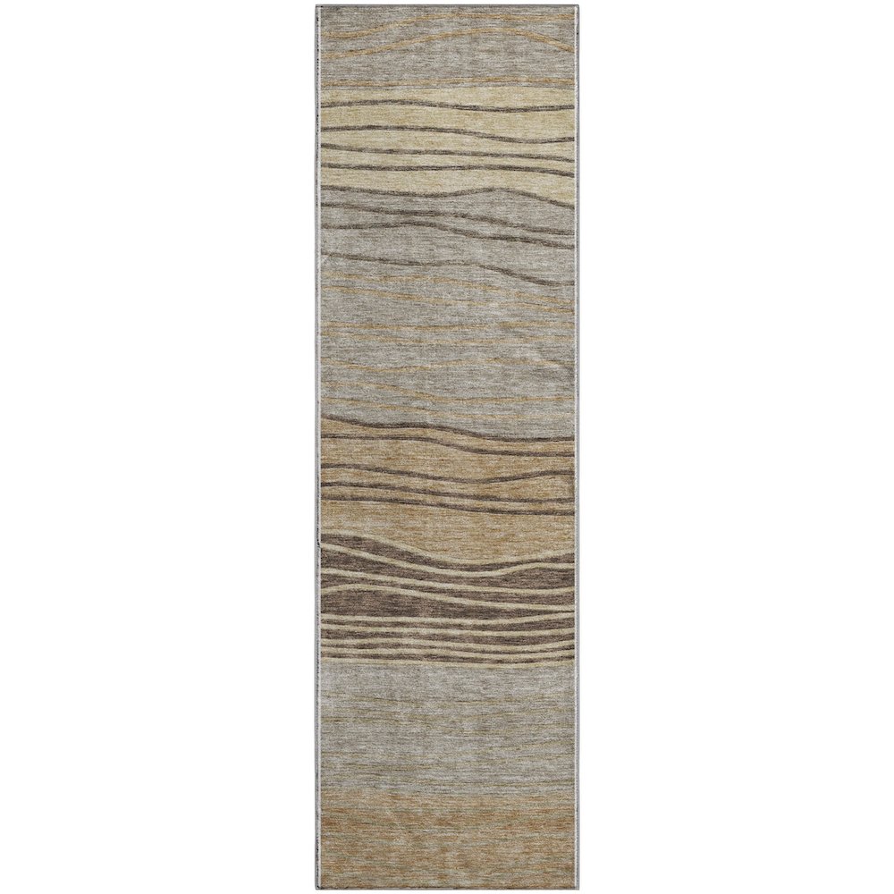 Premium Machine Washable Mayfield AMF735 Taupe 2'3" x 7'6" Runner Rug
