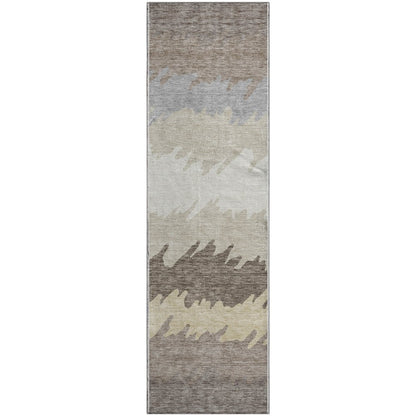 Premium Machine Washable Mayfield AMF736 Taupe 2'3" x 7'6" Runner Rug