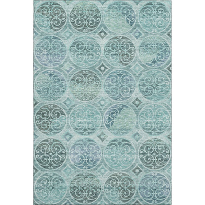 Premium Machine Washable Mayfield AMF738 Teal 2'6" x 3'10" Rug