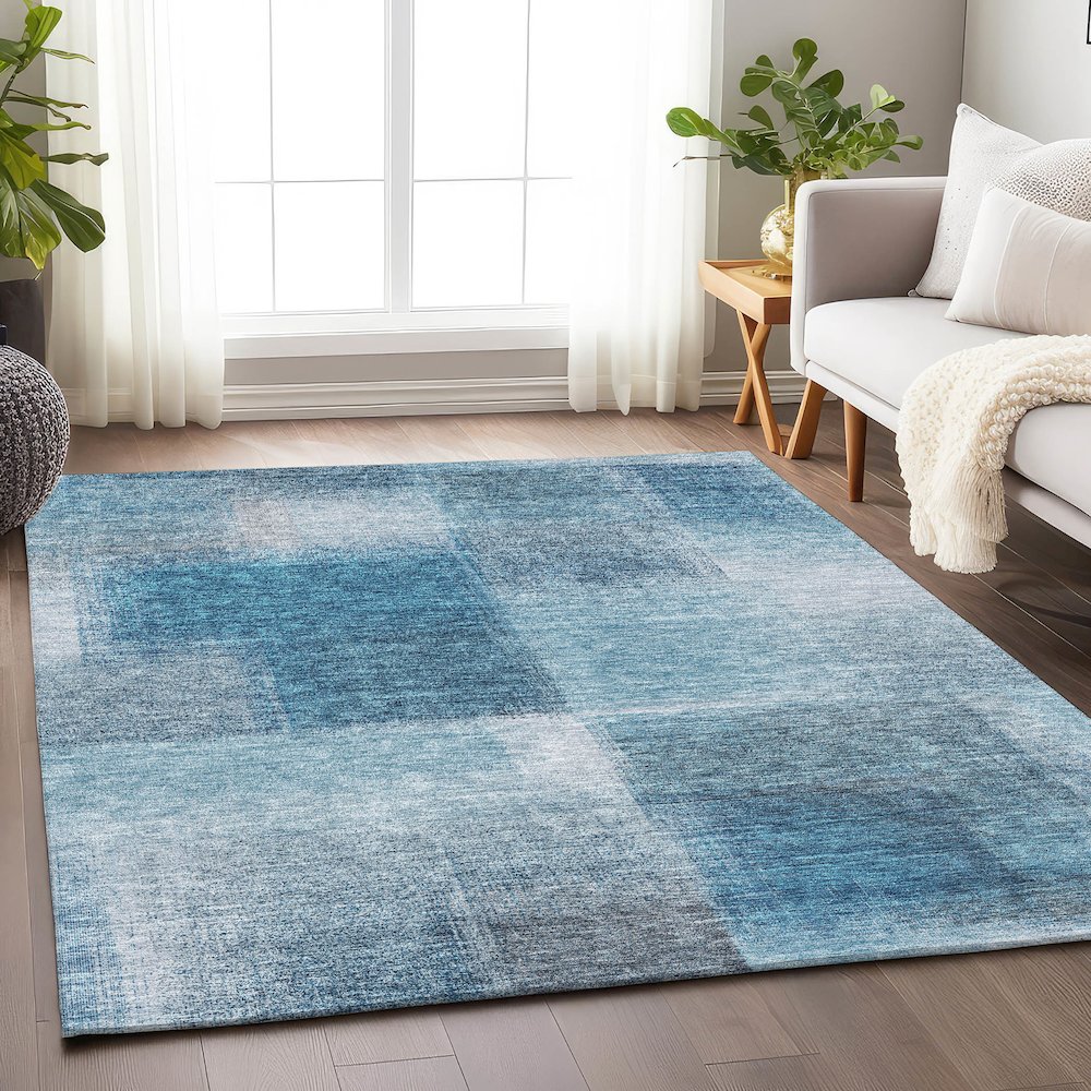 Premium Machine Washable Mayfield AMF742 Denim 2'6" x 3'10" Rug