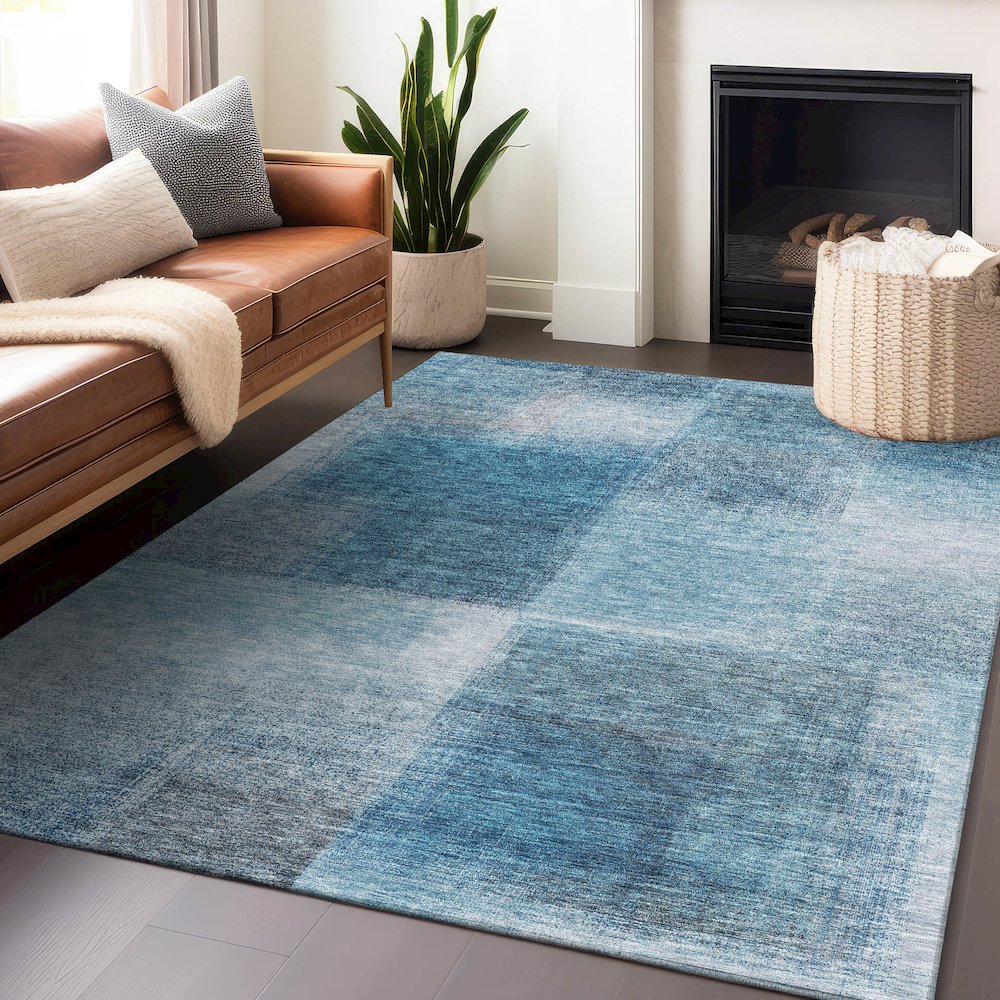 Premium Machine Washable Mayfield AMF742 Denim 2'6" x 3'10" Rug
