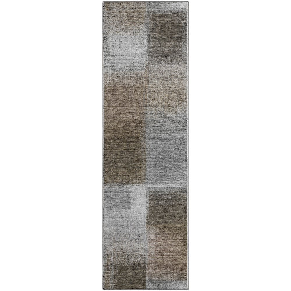 Premium Machine Washable Mayfield AMF742 Silver 2'3" x 7'6" Runner Rug