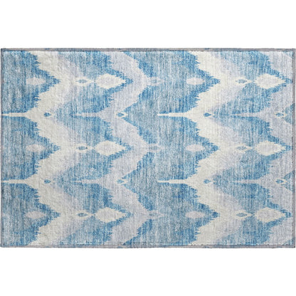 Premium Machine Washable Mayfield AMF743 Denim 1'8" x 2'6" Rug