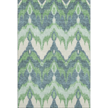 Premium Machine Washable Mayfield AMF743 Green 2'6" x 3'10" Rug