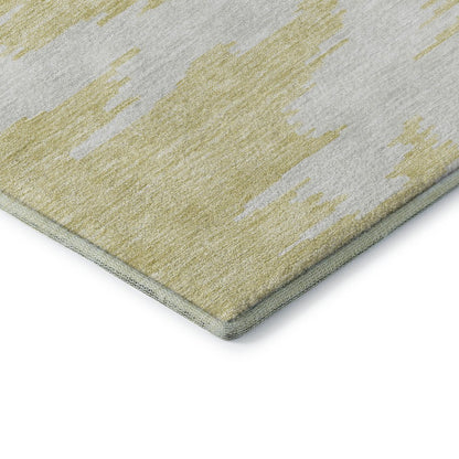 Premium Machine Washable Mayfield AMF746 Gold 1'8" x 2'6" Rug