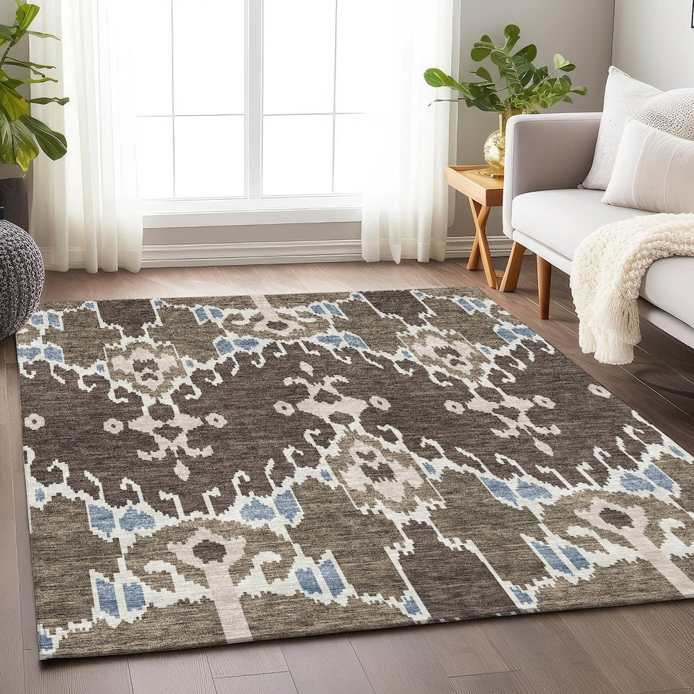 Premium Machine Washable Mayfield AMF748 Fudge 2'6" x 3'10" Rug