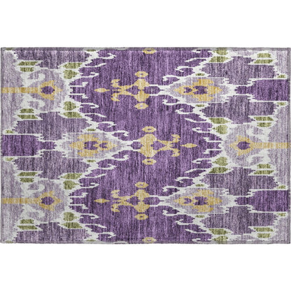 Premium Machine Washable Mayfield AMF748 Purple 1'8" x 2'6" Rug