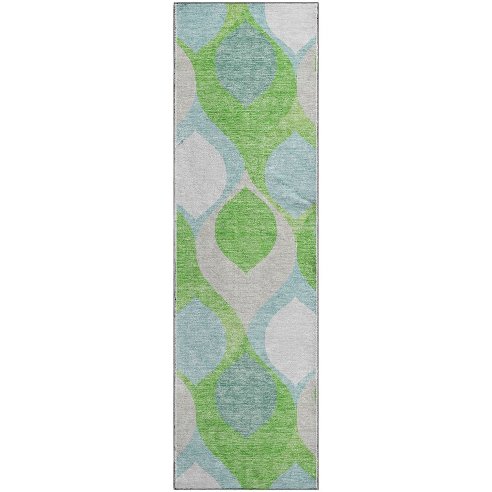 Premium Machine Washable Mayfield AMF749 Lime 2'3" x 7'6" Runner Rug